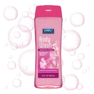 1 Moisturizing Body Wash Sweet Pea Orchid 12oz Shower Gel Vitamin E Soap-Free