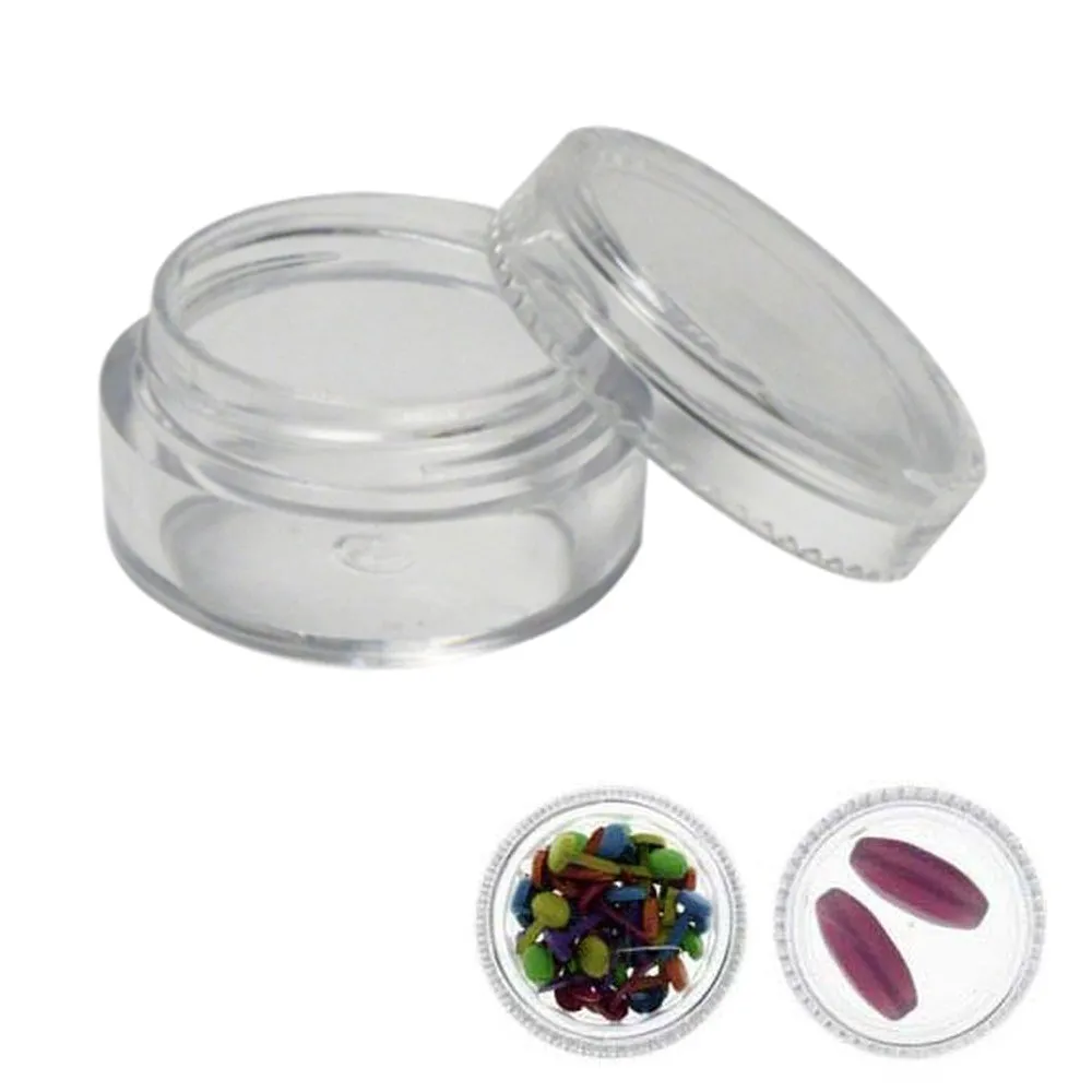 10 Clear Empty Containers Jars Cosmetic Pot Small Travel Sample Cream Makeup Jar