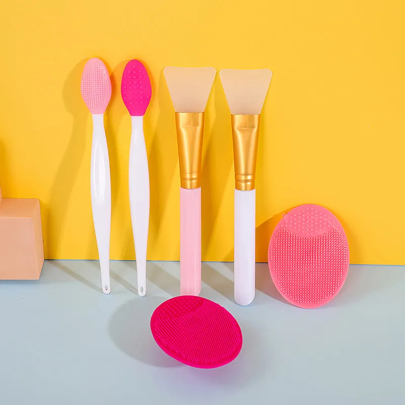 6Pcs Silicone Exfoliating Facial Cleansing Brush Set