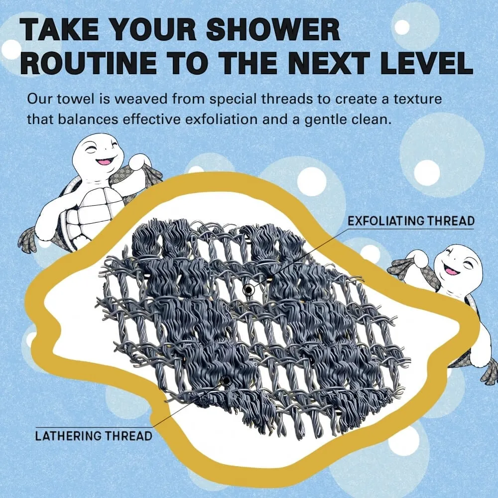 Buy 1 Get 1 FreeAntibacterial Exfoliating Shower Towel