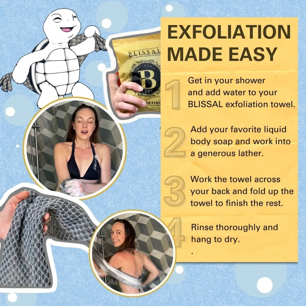 Buy 1 Get 1 FreeAntibacterial Exfoliating Shower Towel