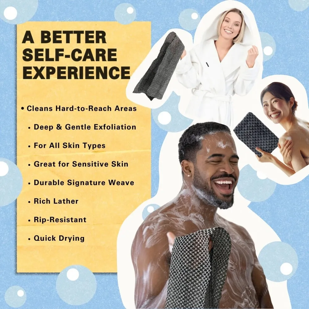Buy 1 Get 1 FreeAntibacterial Exfoliating Shower Towel