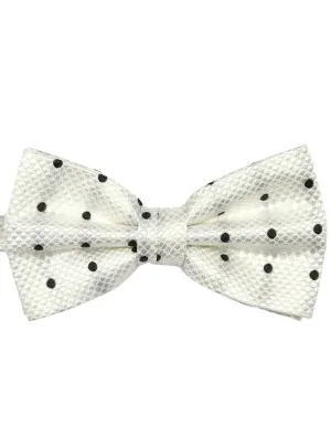 DCLIC Classic Spot Bow Tie - White/Black