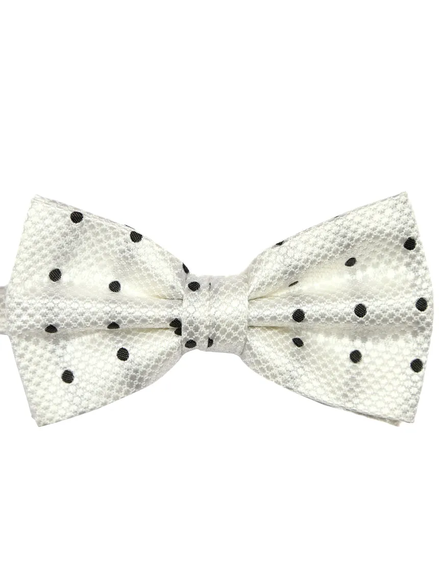 DCLIC Classic Spot Bow Tie - White/Black