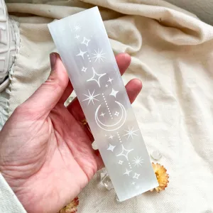 DOORBUSTER Celestial Moon Selenite Cleansing & Charging Rectangle