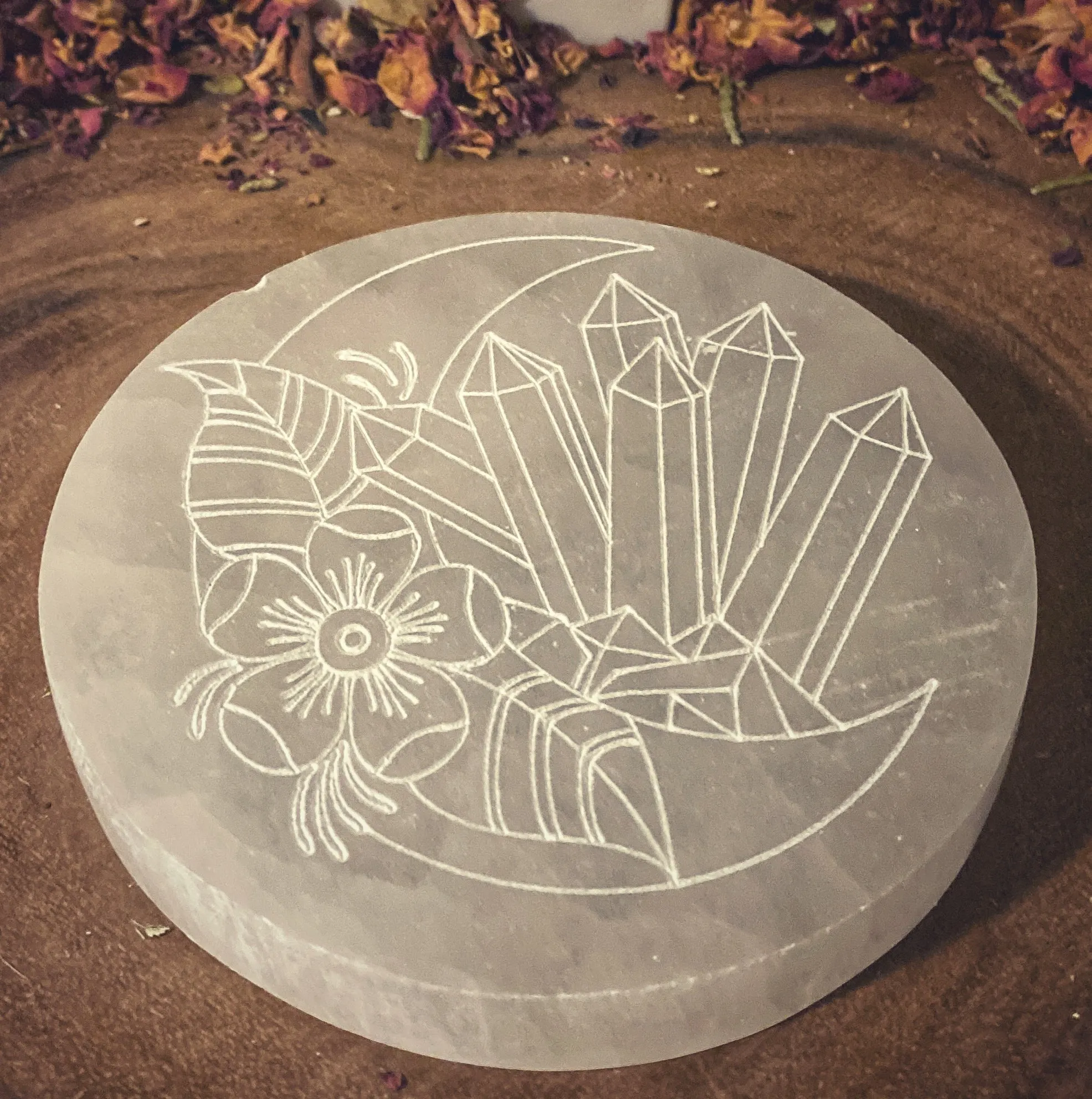 Engraved Selenite Plate