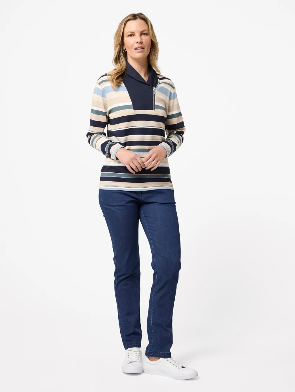 Keely Half Zip Top