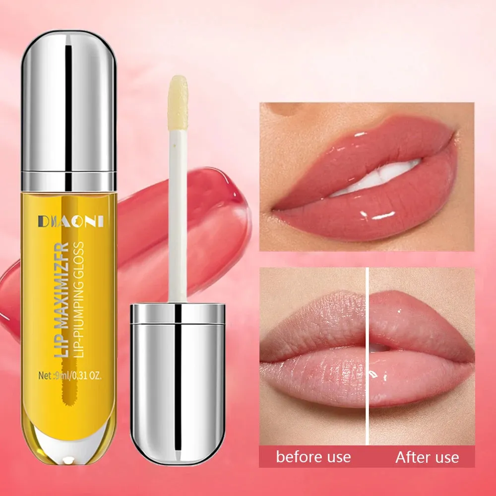 Lip Oil,No-Sticky Gloss Lip Balm Lip Care,transparent Lip Oil For Dry Lip's Moisturizing Hydrating Nourishing Long Lasting