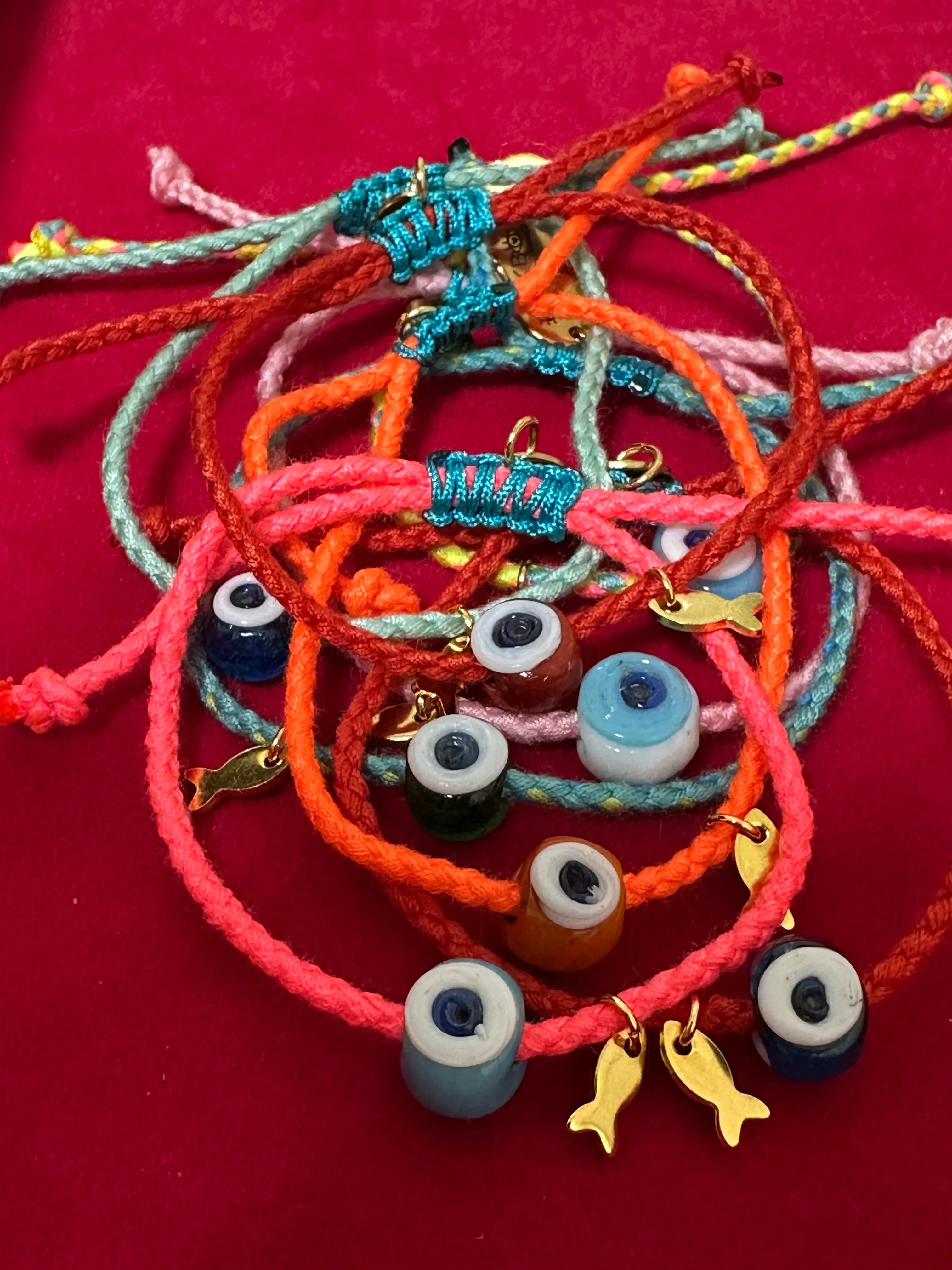 Mini greek eye bracelet mint