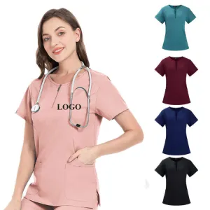 OEM Custom logo Work Clothes Beauty Salon Nurse.  ملابس عمل بشعار مخصص OEM، زي ممرضة صالون تجميل، زي
