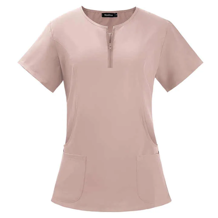 OEM Custom logo Work Clothes Beauty Salon Nurse.  ملابس عمل بشعار مخصص OEM، زي ممرضة صالون تجميل، زي