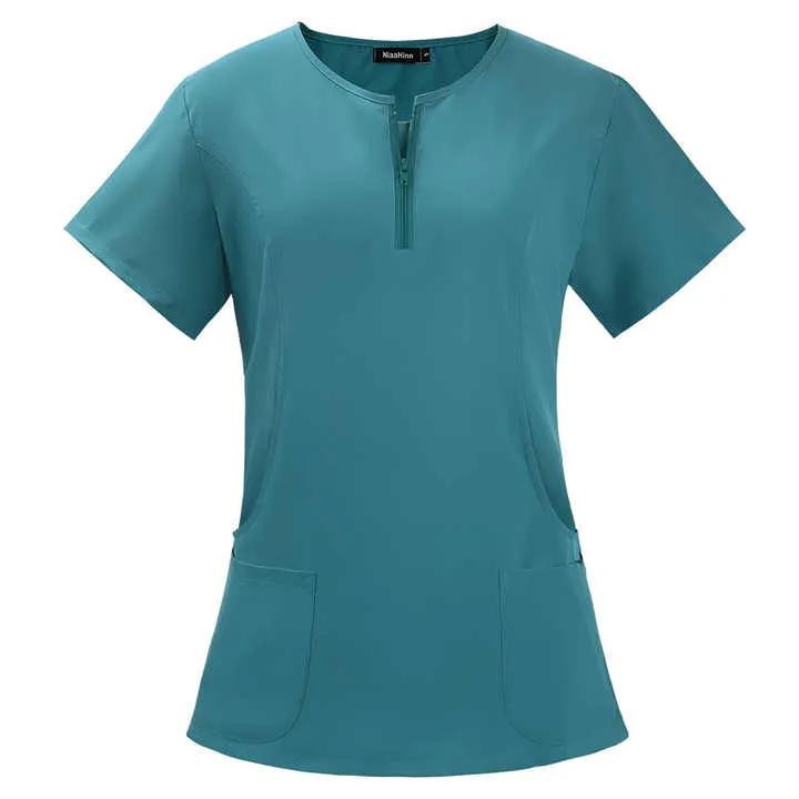 OEM Custom logo Work Clothes Beauty Salon Nurse.  ملابس عمل بشعار مخصص OEM، زي ممرضة صالون تجميل، زي