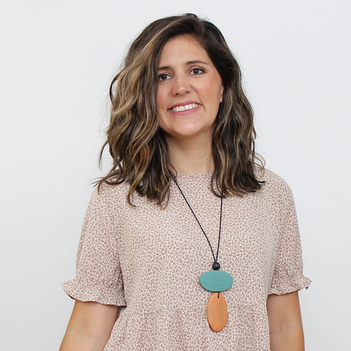 Orange Double Bead Alaina Pendant