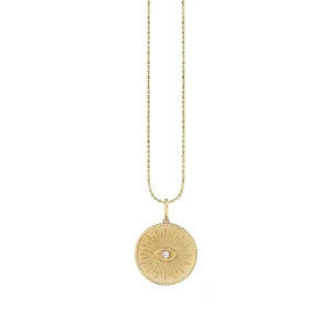 Sydney Evan Marquis Eye Coin Necklace