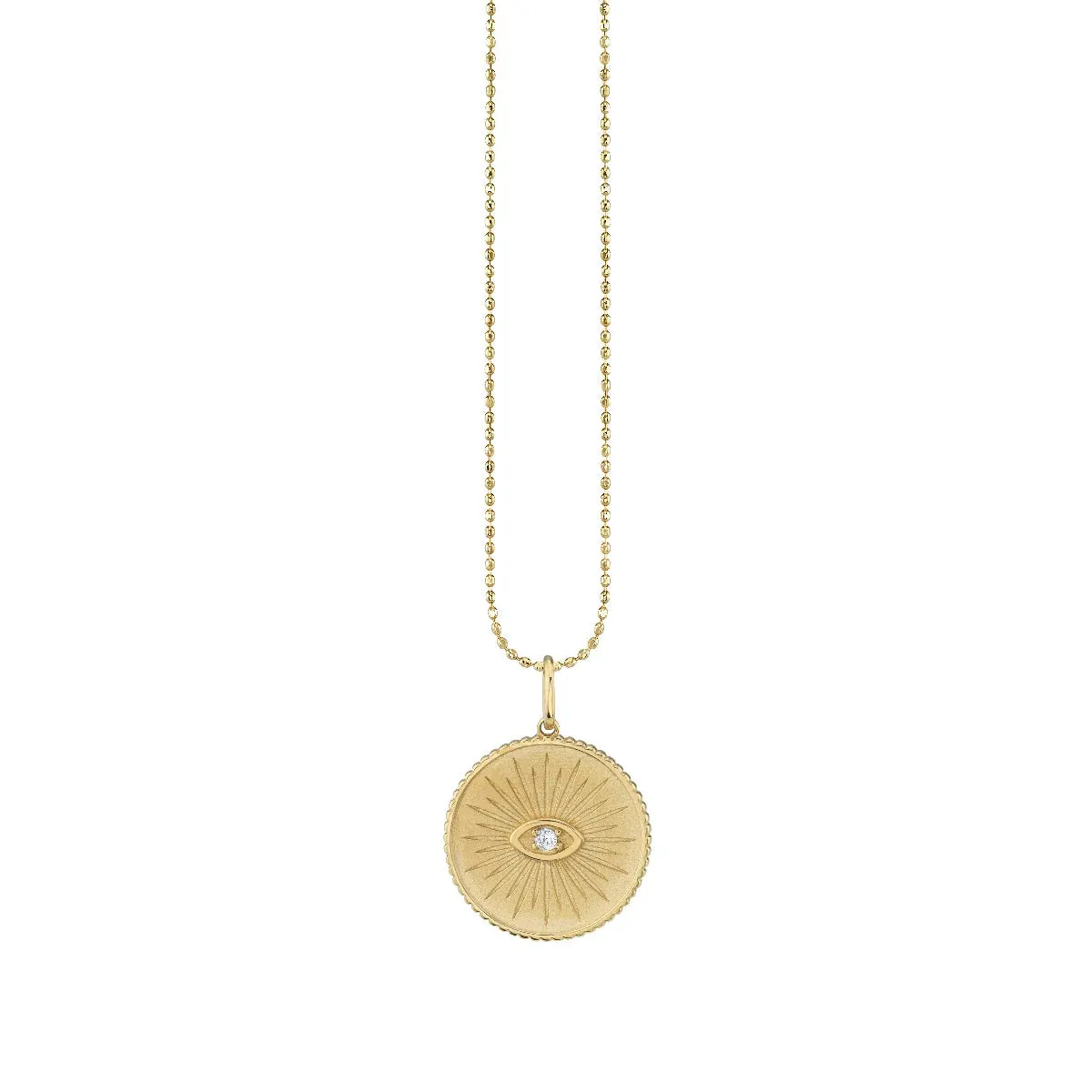 Sydney Evan Marquis Eye Coin Necklace