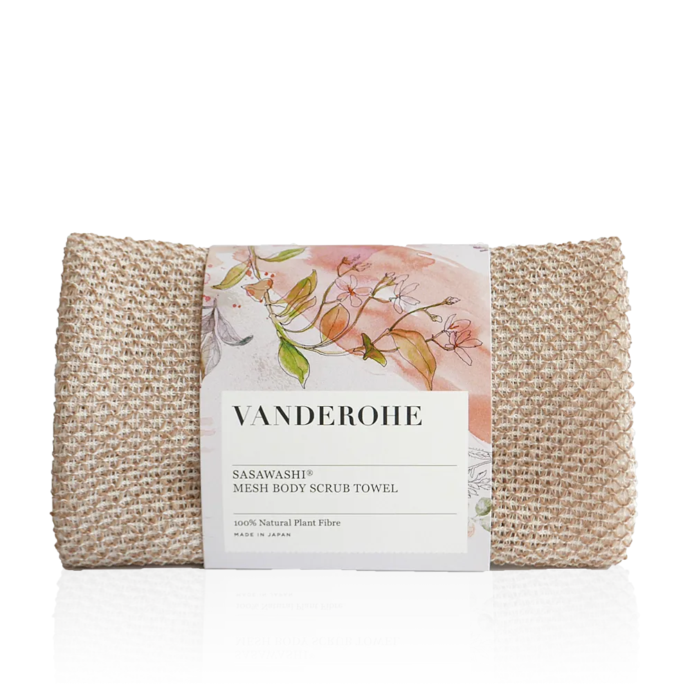VANDEROHE Sasawashi Mesh Body Scrub Towel